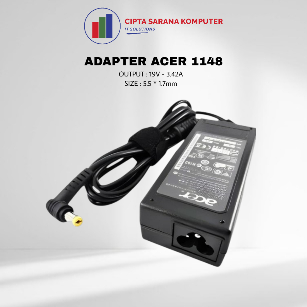 ACER อะแดปเตอร์ชาร์จแล็ปท็อป 19V 3.42A - 5.5*1.7mm A311 A314 A315 A514 A515 E1 E3 E5 ES1 V3 V5 Z1401