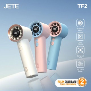 Kipas Angin JETE TF2 Portable Mini Turbo Fan Adjustable Cooler Kipas Angin Tangan USB Type C Rechargeble Kipas Travelling Portable