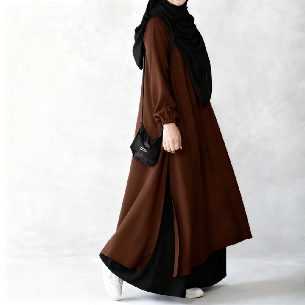 Noura dress / lesti abaya / gamis วัยรุ่นล่าสุด / viral เดรสธรรมดา เสื้อคลุมยาว ราคา ถูกที่สุด ดีลบีเคเค แกลเลอรีภาพที่ 3