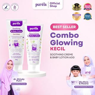 PURELA Combo Glowing (Nourishing Baby Lotion & Soothing Baby Crème) - Perawatan Pencerah Kulit Anak Aman Untuk Eczema Sensitive Skin - Bahan Alami dan Organik
