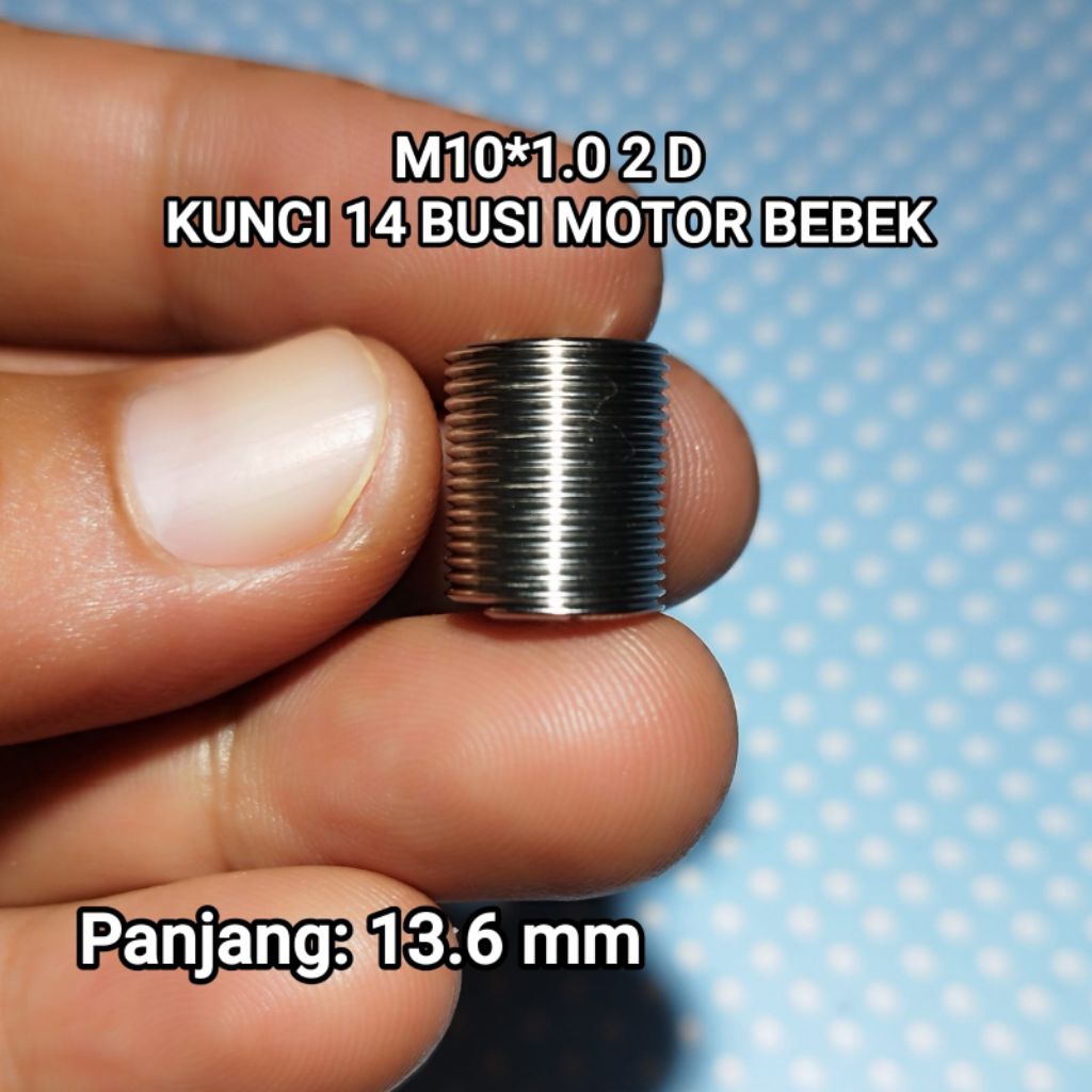 Recoil เนื้อหา M10*1.0*2D รถจักรยานยนต์ Spark Plug Bolts M10X1.0X2D Bolts 14 Smooth Helicoil ด้ายใส่