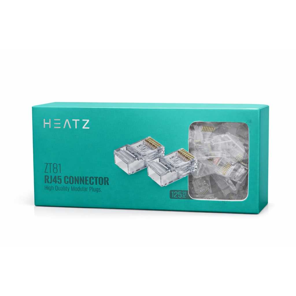 RJ45 HEATZ ZT81 CONNECTOR RJ45 LAN/UTP Connector บรรจุ 125 ชิ้น