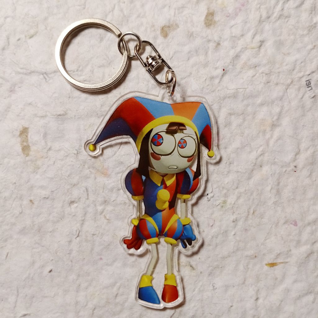 GANTUNGAN POMNI Caine The Amazing DIGITAL CIRCUS พวงกุญแจ Digital Circus Pomni Caine พวงกุญแจ