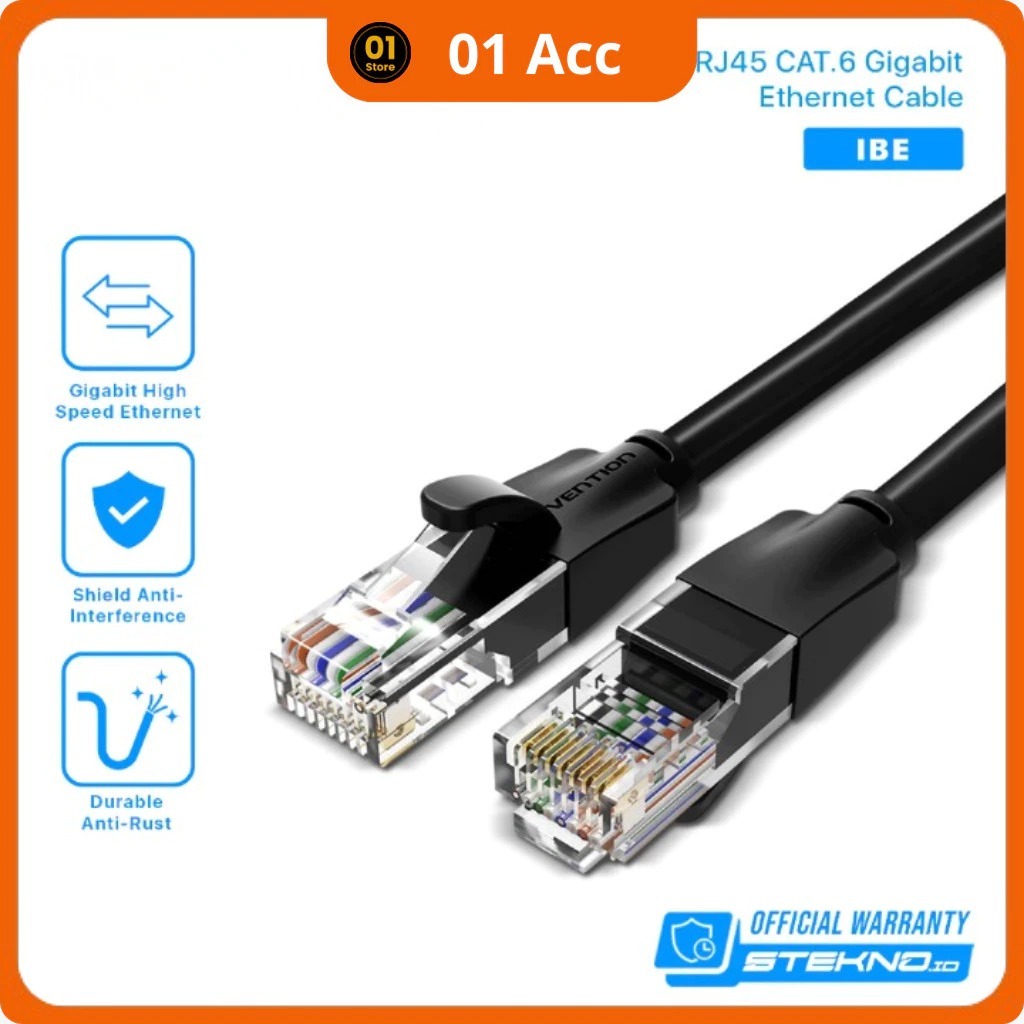 RJ45 Cat6/Cat7/Cat8 IBJ Vention Flat LAN Cable - 01 Store