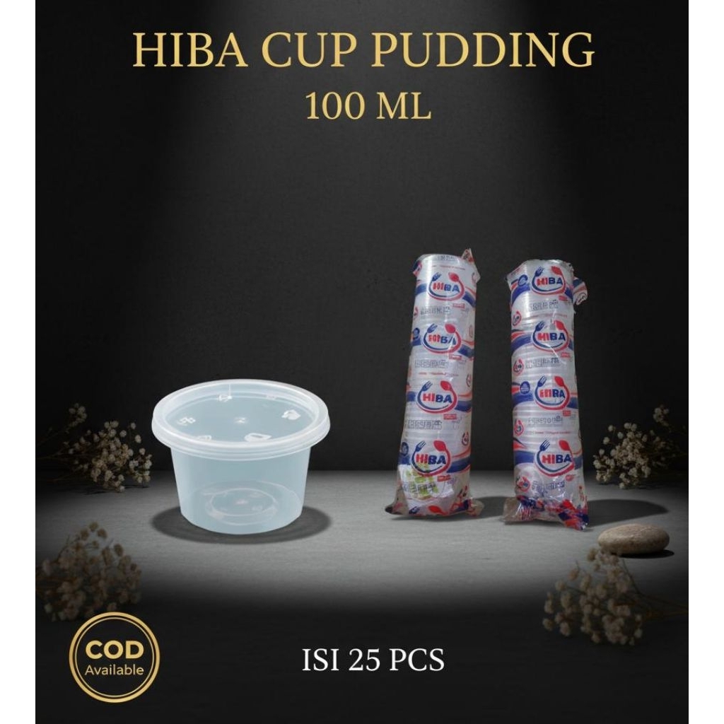 (25 ชิ้น) Hiba Pudding Cup 100ml / Thinwall / Pudding Container