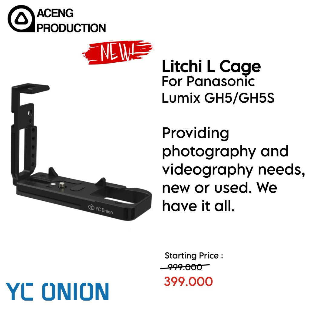 YC ONION Litchi L-Cage สําหรับ Panasonic Lumix GH5/GH5s