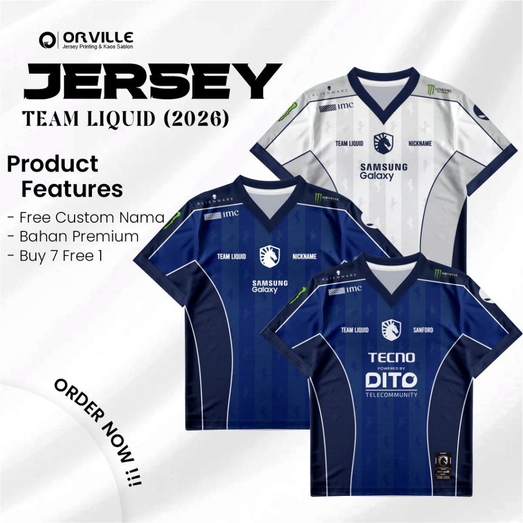 Jersey Team Liquid ID Team Liquid PH Home & Away ใหม่ 2026 TLPH & TLID Valorant, MLBB MPL S17 ฟรี Nickname