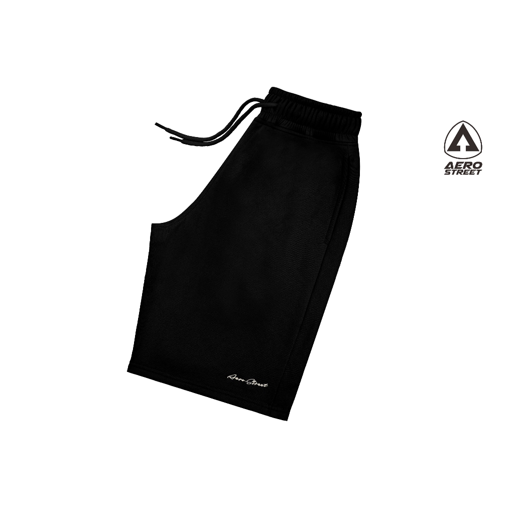 Aerostreet Jogger Short Pants Black Stamp Black Jogger Pants EBAAA