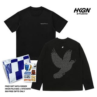 HKGN Heavyweight Tshirt 230g16s Merpati Damai Stop The War Kaos Lengan Pendek Berat Oblong Crewneck Unisex Couple