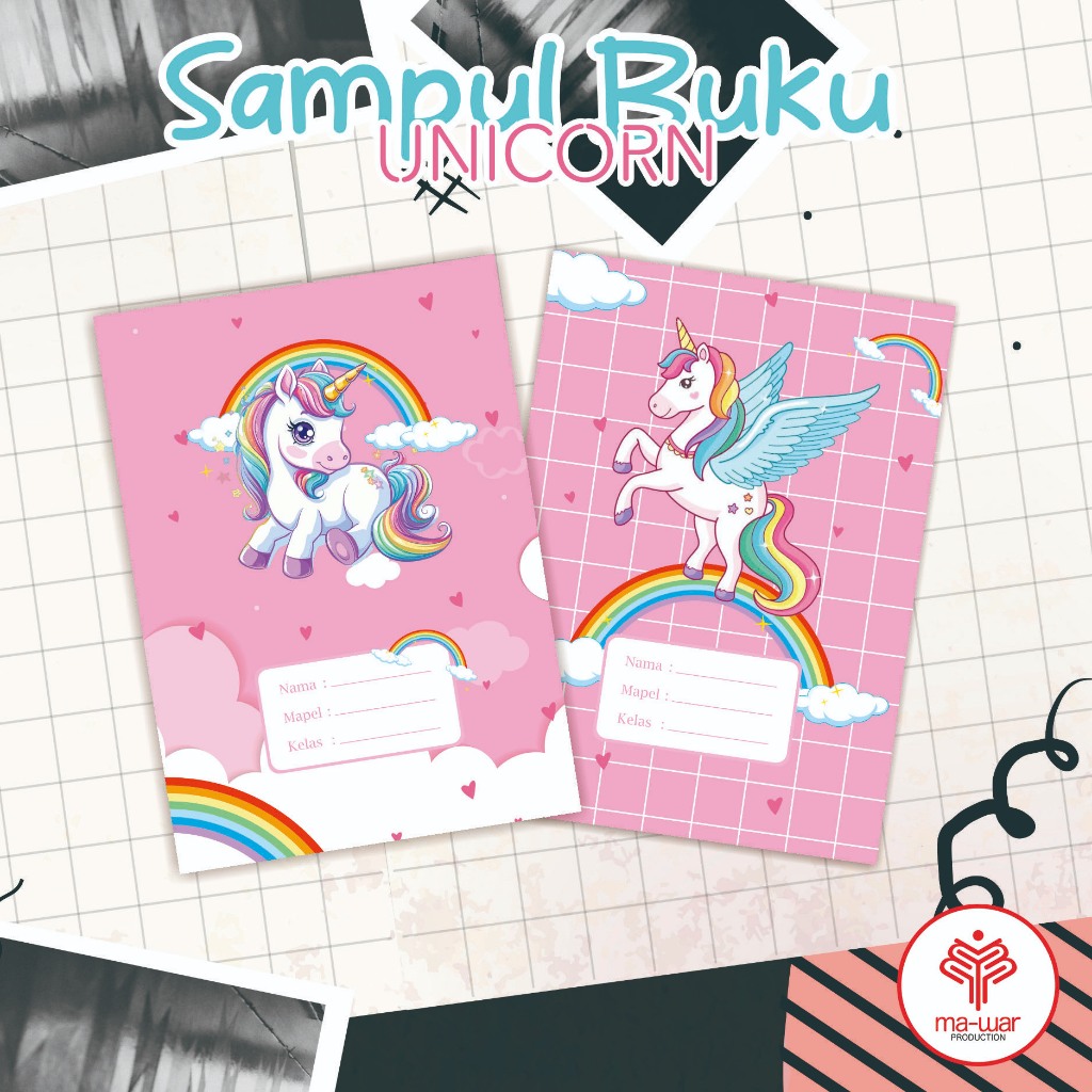 Cute Book Cover / Unicorn Book Cover / School Book / Sidu Book / Bigboss / Kiky Book