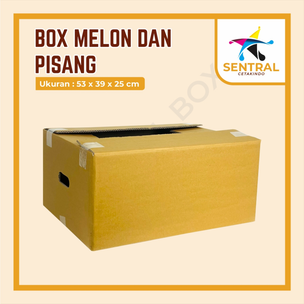PLAIN MELON & BANANA FRUIT BOX CARDBOARD 20KG - STRONG & PREMIUM / PLAIN BOX / BANANA CARDBOARD / ME