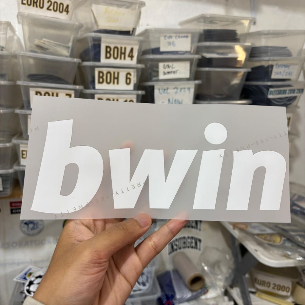 Bwin White Badge Patch พิมพ์ Hk