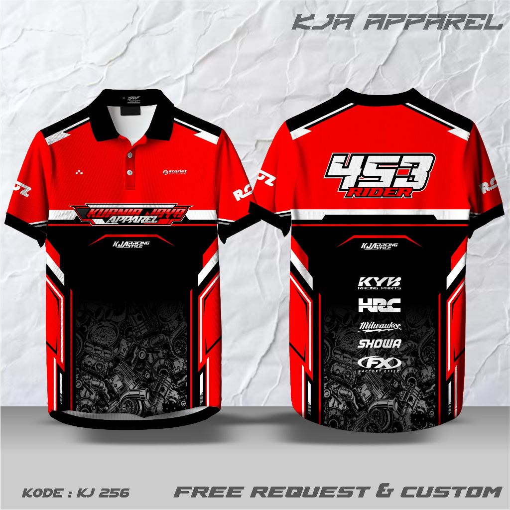 CUSTOM RACING JERSEY, REQUEST POLO COLLAR BUTTON V-NECK COLLAR O-NECK COLLAR, UNIT เสื้อยืด, FULLPRI