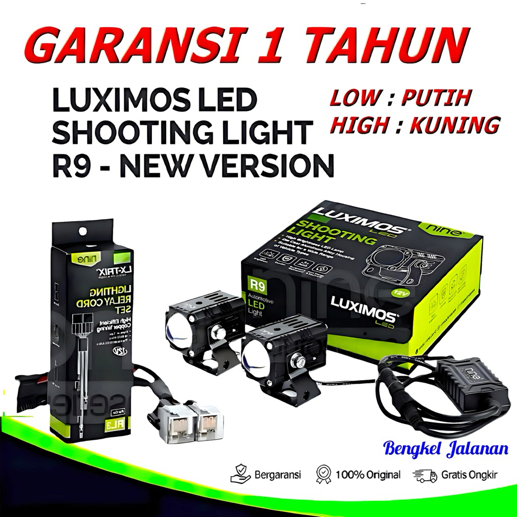 Luximos R9 Nine 42Watt Spotlight 3 สีสําหรับรถจักรยานยนต์และรถยนต์