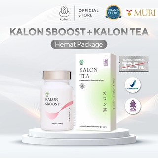 [PAKET BUNDLING] Kalon Beauty Sboost + Teh Kalon Premium Greentea | Minuman Teh Diet Detoks | Suplemen Diet Pelangsing Herbal | Penurun Berat Badan Herbal Ampuh BPOM | Pelangsing Berat Badan Cepat Dan Ampuh