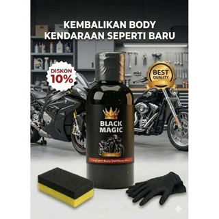 PROMO Black Magic Penghitam Body Motor Mudah Digunakan hitam seperti baru anti air efek daun talas