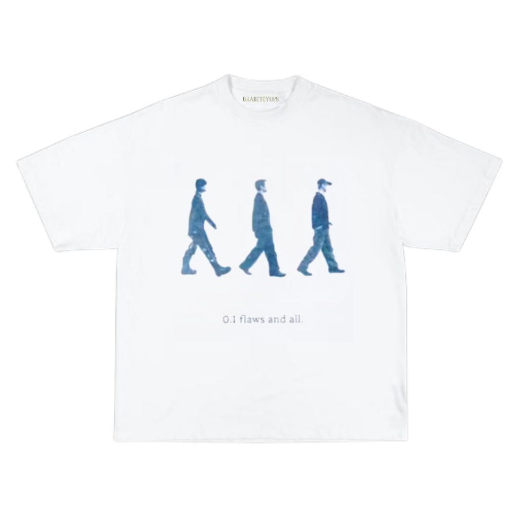 เสื้อยืด WAVE TO EARTH BAND | 0.1 FLAWS และทั้งหมด | TEE OVERSIZE WHITE VINTAGE BOOTLEG PREMIUM | วง
