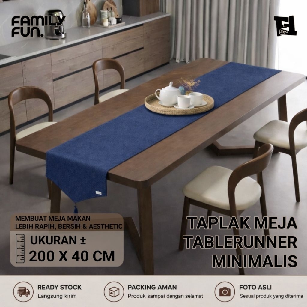 FAMILYFUN: TABLE RUNNER 200X40 CM - ผ้าซับใน - ผ้าซับน้ํา