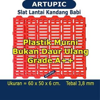 Slat Lantai Plastik Kandang Babi Artupic bisa Kambing 60x50cm ORANGE