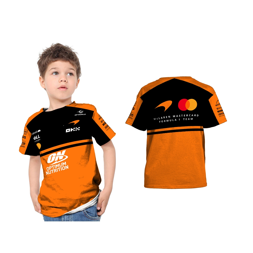 301KIDS - เสื้อเจอร์ซีย์เด็ก F1 2026 - MCLAREN การพิมพ์เต็มรูปแบบแบบกําหนดเอง