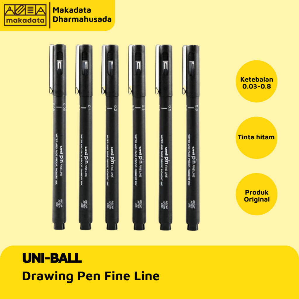 DRAWING PEN FINE LINE / UNI-BALL DRAWING PEN 0.03 0.05 0.1 0.2 0.3 0.4 0.5 0.8