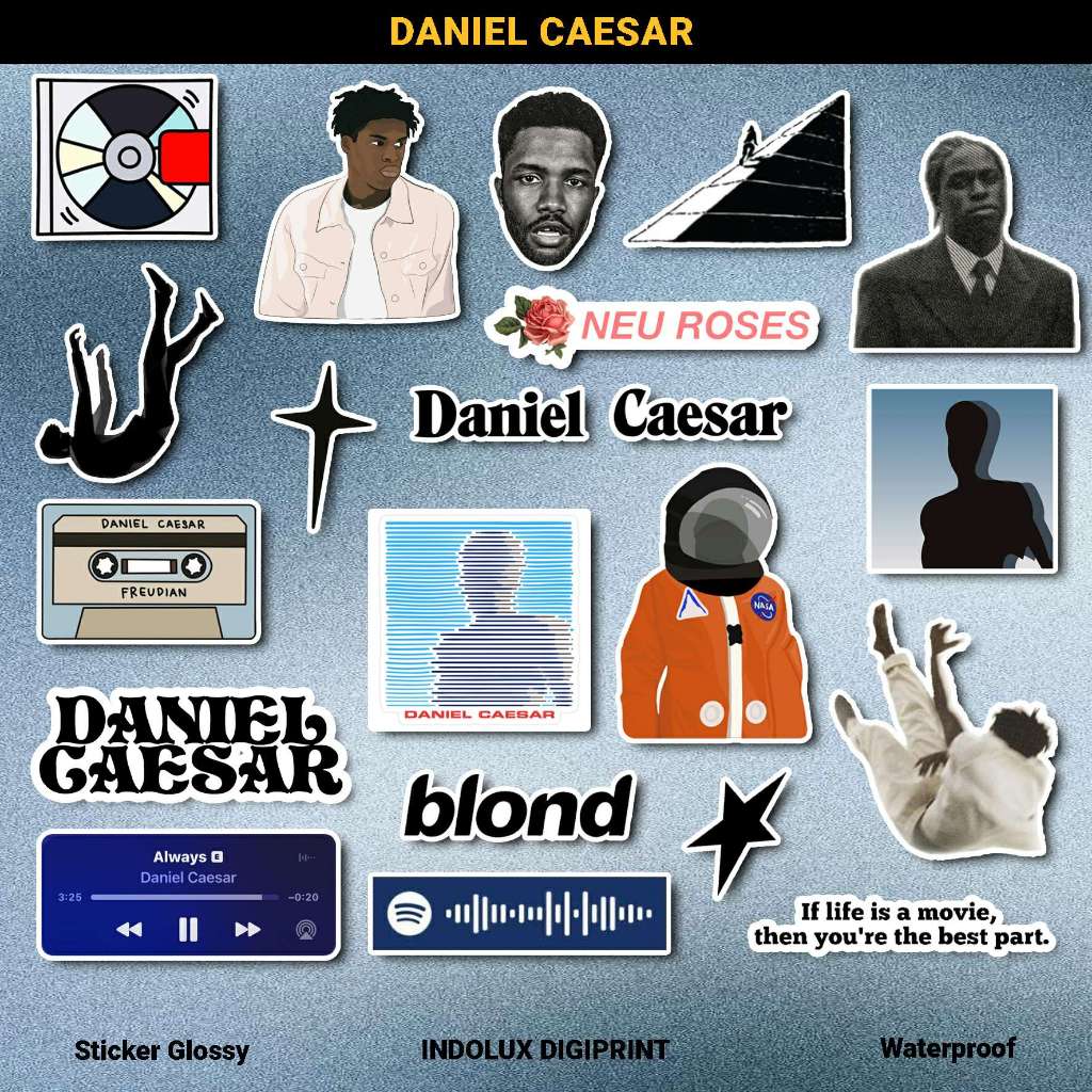 Daniel Caesar Pack Band Sticker ความงามกันน้ํา