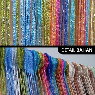 ผ้าม่านกลิตเตอร์สีรุ้ง 100 ซม. x 200 ซม. รุ้ง Baichuan สีขาว รุ้ง