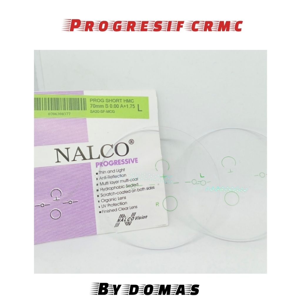 DOMAS WHITE CLEAR และ PERMANENT COLOR SHORT CORD PROGRESSIVE LENS