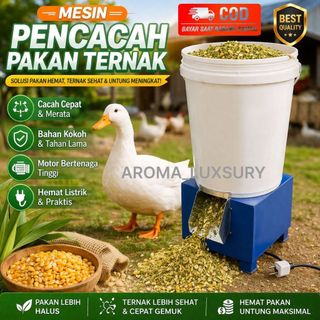 Mesin Pencacah Rumput dan Sayur Buat Pakan Ternak Bebek Entog Dll Listrik 70 WAT