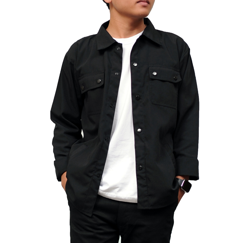 TRUCKER JACKET SEMI PARKA JACKET ผู้ชาย/ผู้หญิง 4 ขนาด UNISEX FORMAL CANVAS JACKET