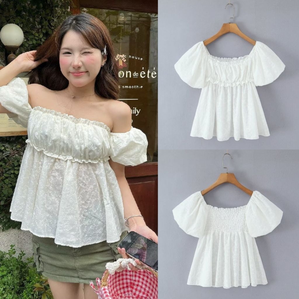 เสื้องานปักสีขาว 80040 (ทีเอ็นซี)