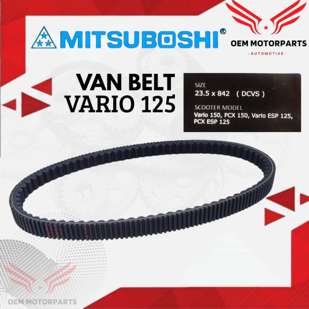 สายพาน Van Mitsuboshi ดั้งเดิม VARIO ESP 125, PCX 150, VARIO 150, PXC 125 Vanbelt เฉพาะของแท้ Mitsub