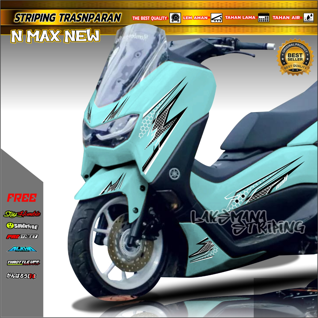 N max สติ๊กเกอร์ใส NMAX NEW 155 GEN 2 YAMAHA สติ๊กเกอร์มอเตอร์ไซค์ Variations สามารถร้อยสีได้