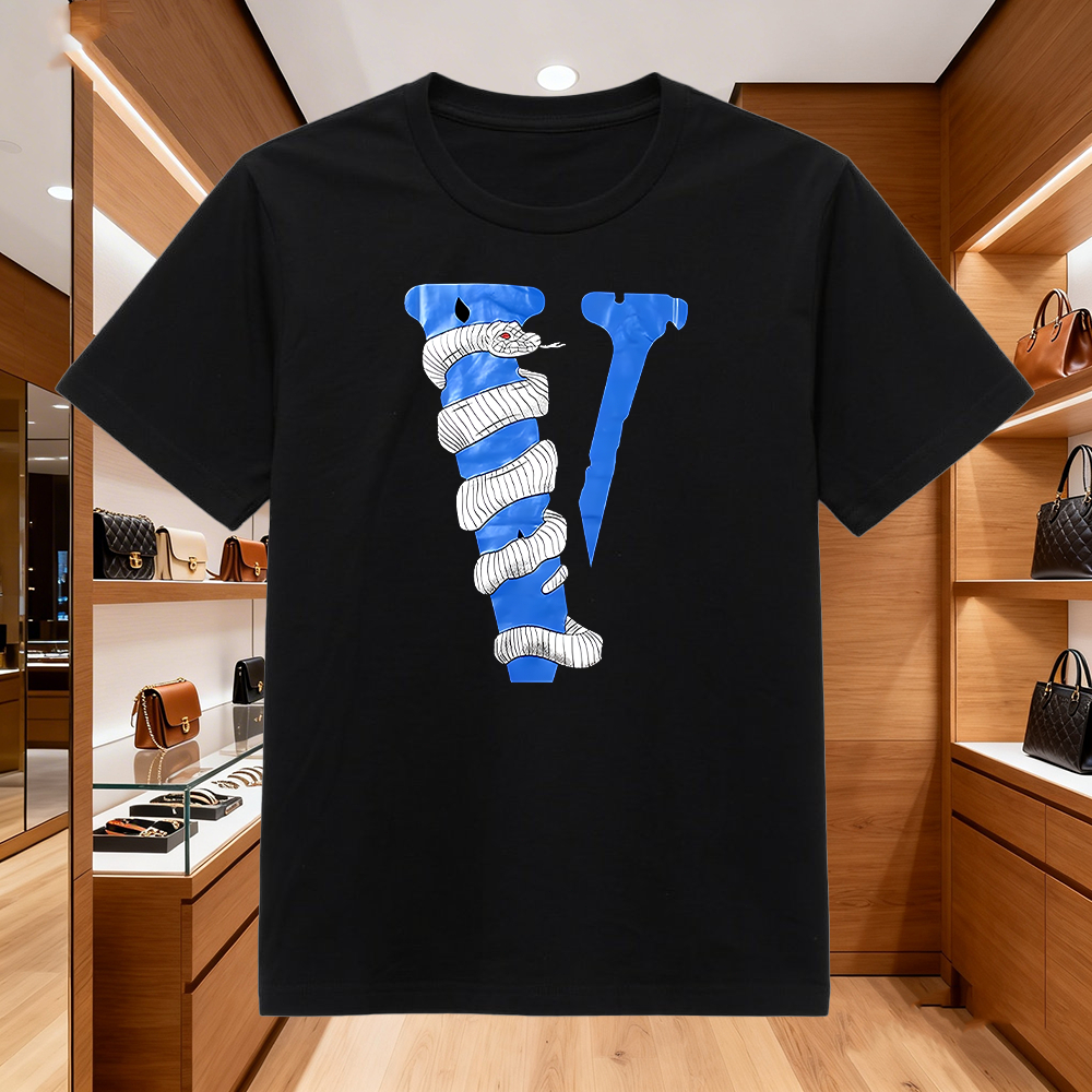 KATUN Aesthetic V และ Snake Letter Distro เสื้อยืด - หนา 280gsm Combed Cotton Plain เสื้อยืด, Unisex