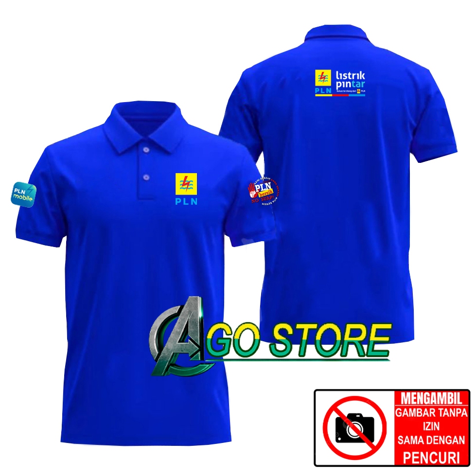 เสื้อยืดโปโล เสื้อยืดคอปกโปโล PLN Collar - SMART ELECTRICITY - PLN MOBILE NO SUAP Digital DTF Screen