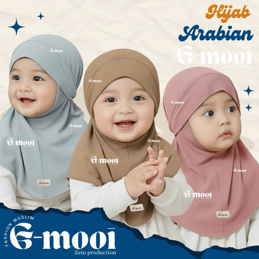 G-MOOI Premium Jersey Childrens KHIMAR ฮิญาบสําหรับอายุ 0-10 ปี สบายสําหรับทารกและเด็ก, ฮิญาบเด็ก, ผ้าคลุมศีรษะเด็ก