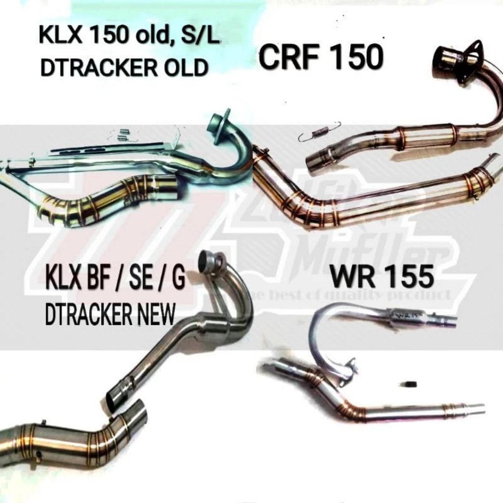 คอท่อสแตนเลส 38mm KLX 150 crf 150 wr155 dtracker msx 125 xr 150 200 xtz 125