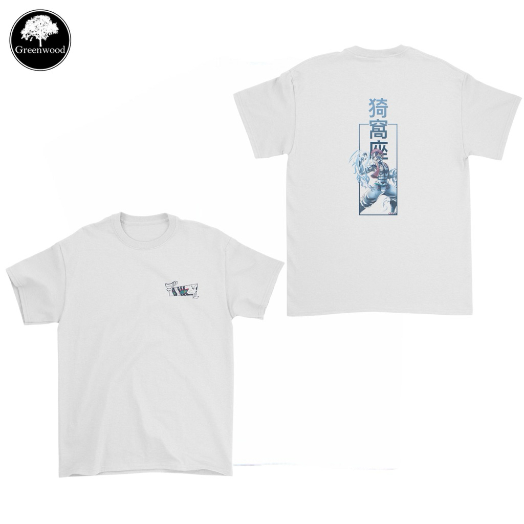 KATUN DEMON SLAYER Akaza เสื้อยืดอะนิเมะผ้าฝ้ายเสื้อยืด