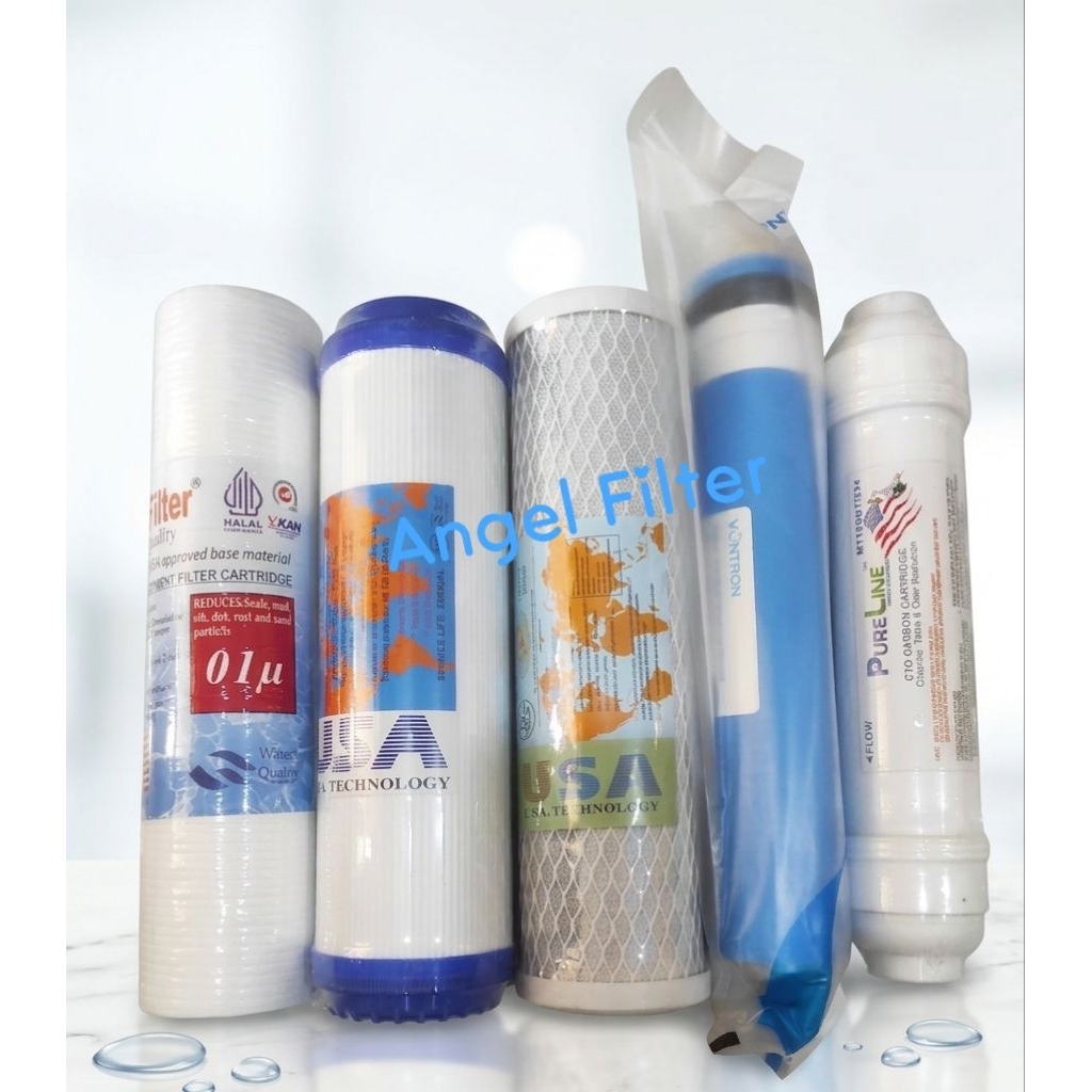 Vontron 50gpd RO Membrane Package / ชุด 5 ขั้นตอน Vontron 50gpd Ro Membrane Filter