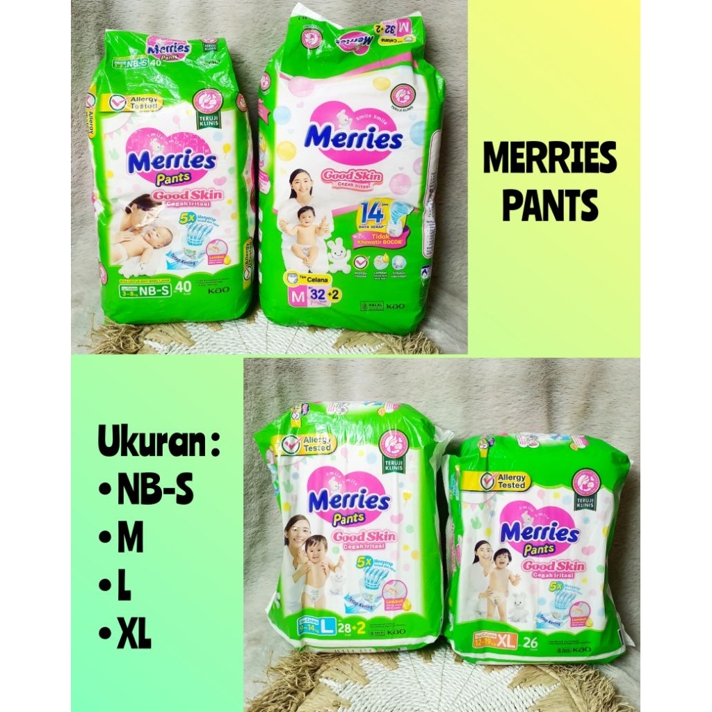 Merries pants nb-s/M/L/XL ผ้าอ้อม
