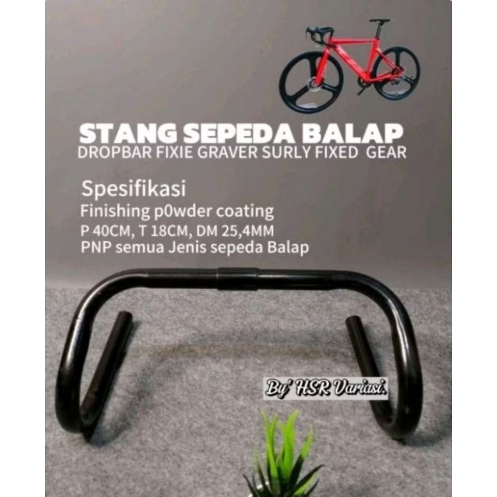 พวงมาลัยรถแข่ง Dropbar fixie จักรยานเสือหมอบมาตรฐาน 25.4