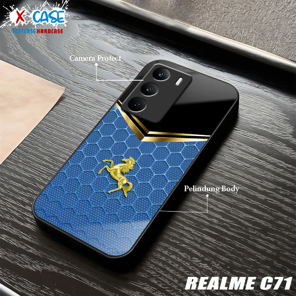 HP REALME C71 Softcase REALME C71 เคสเคลือบเงาปลอกกระจกเงาตัวป้องกันโทรศัพท์อุปกรณ์เสริมโทรศัพท์
