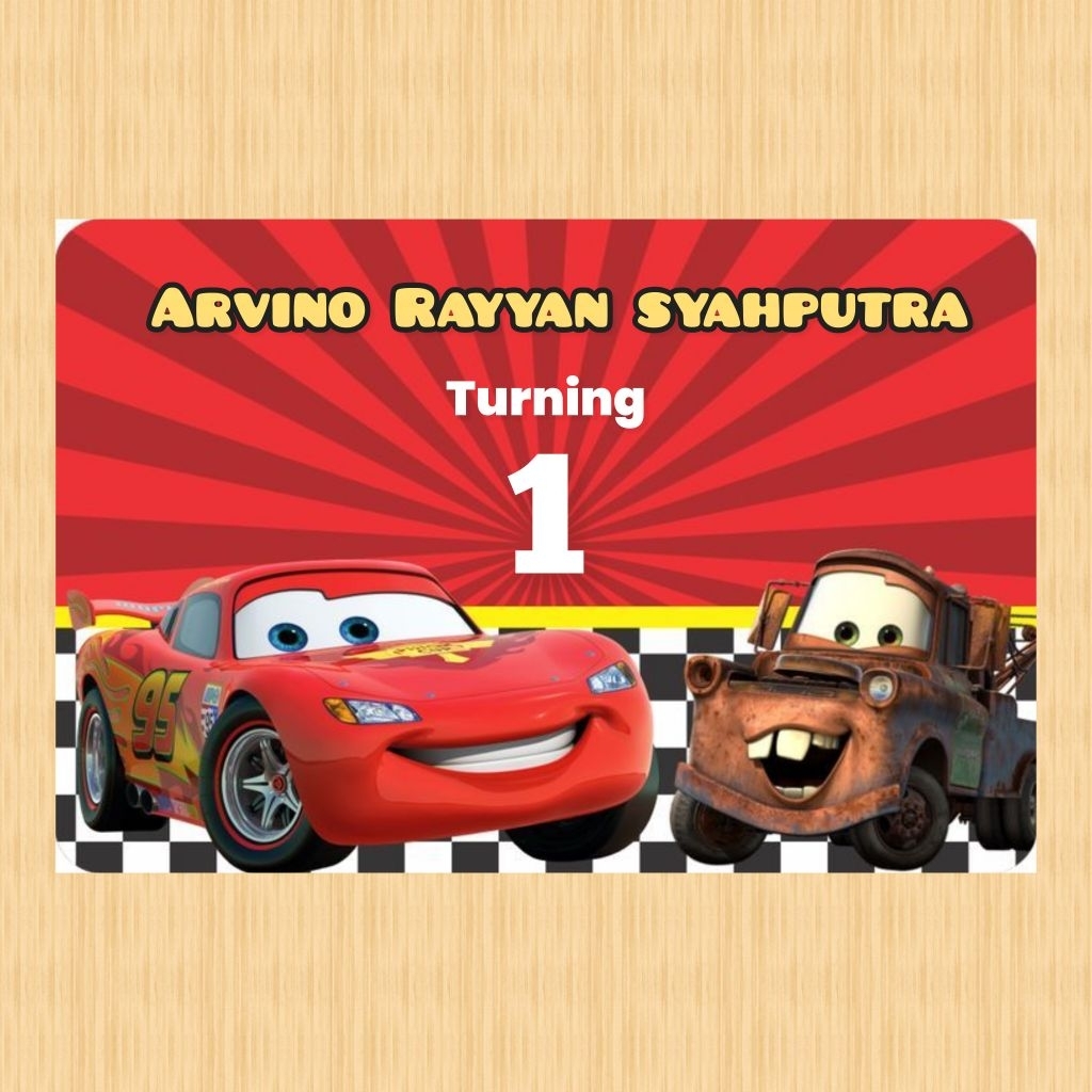 แบนเนอร์ CARS MCQUEEN แบนเนอร์วันเกิดเด็ก พื้นหลัง CARS MCQUEEN ฉากวันเกิดเด็กแบบกําหนดเอง ตกแต่งปาร