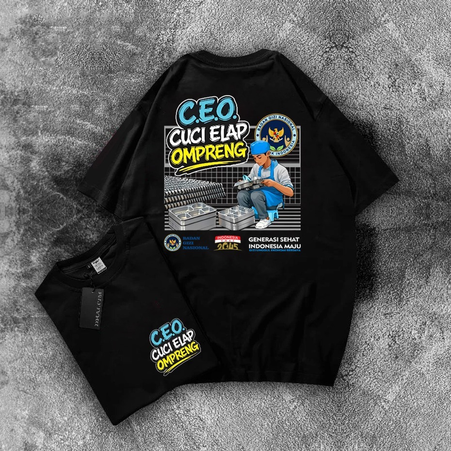 เสื้อยืด CEO CUCI ELAP OMPRENG หวีหน้าหลัง 30S วัสดุจริง 100%