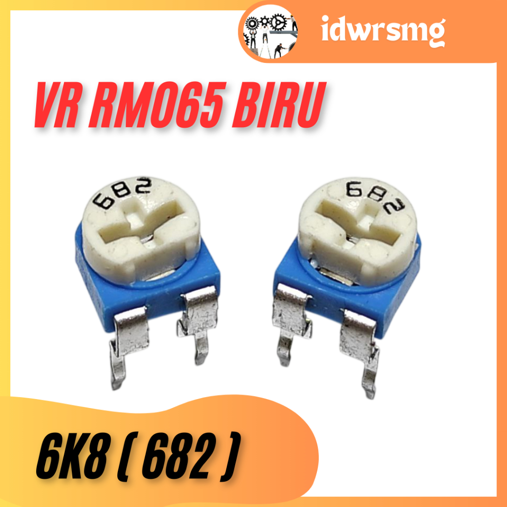 6.8 kom 6.8K โอห์ม 682 Trimpot Variable Resistor VR RM065 RM-065 6.8K
