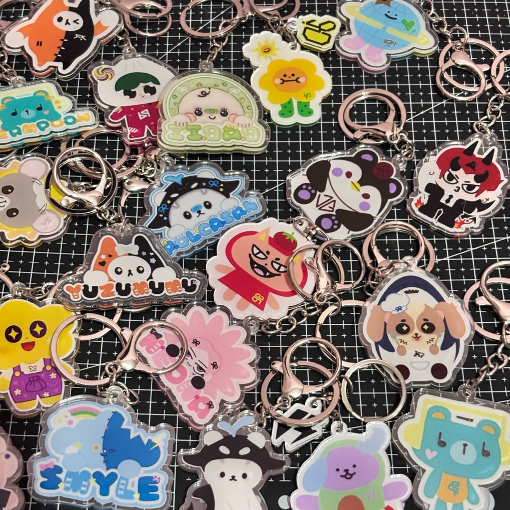 GANTUNGAN GMM-TV MASCOT KEYCHAIN POLCASAN PERMPOON YUZU MUMU | MASKOT GMM TV AKTOR THAI KEYCHAIN
