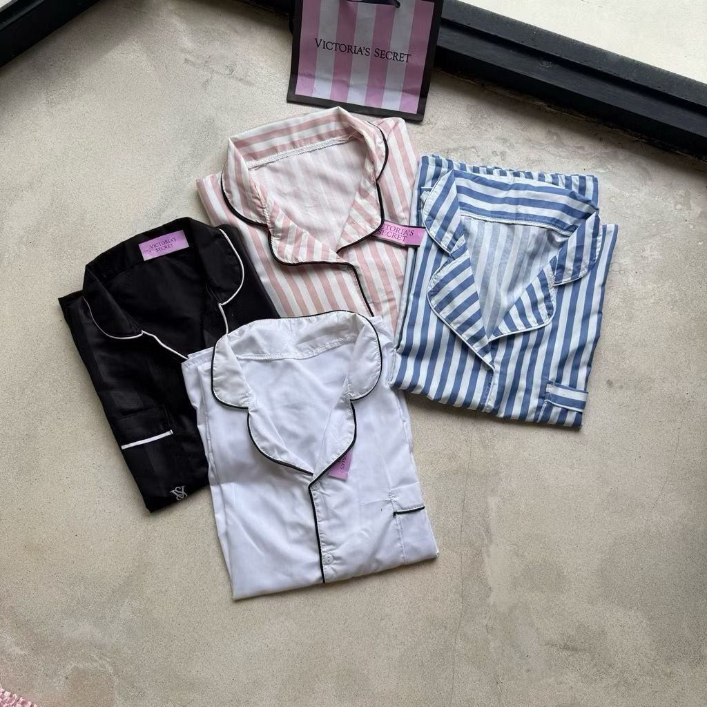 กางเกงวอร์มผู้หญิง LONG PAJAMAS VS VICTORIA PREMIUM STRIPED