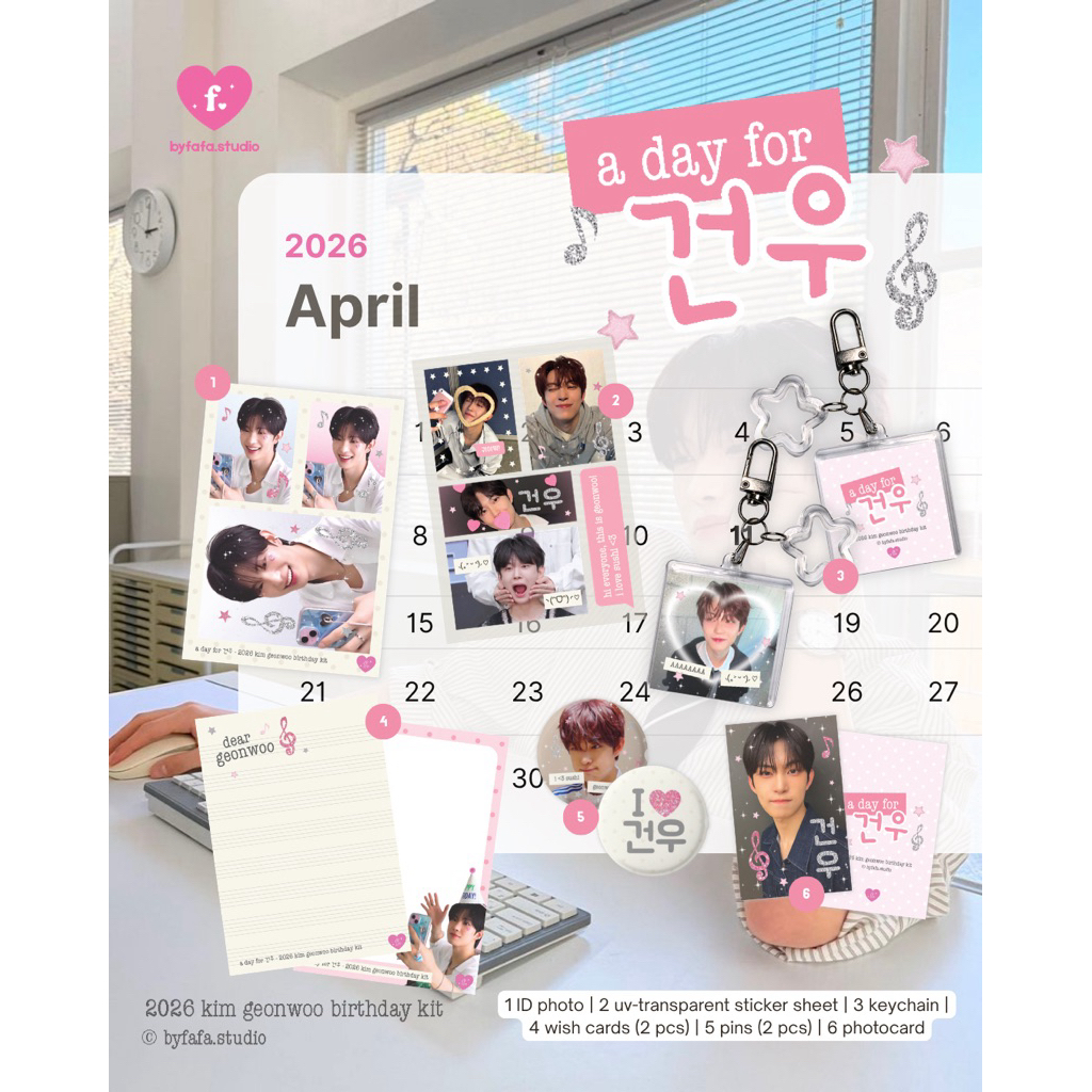 วันสําหรับ geonwoo - 2026 Kim Geonwoo Birthday Kit โดย @byfastudio