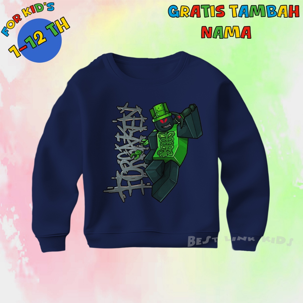 เสื้อสเวตเตอร์เด็ก Unisex Roblox Forsaken เครื่องแต่งกาย 1x1x1 / Roblox Forsaken Kids Crewneck 1x1x1