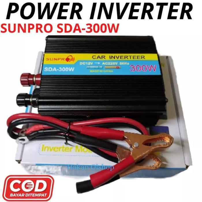 - รถอินเวอร์เตอร์ไฟฟ้า DC เป็น AC 300 วัตต์ Sunpro SDA 300w พร้อม USB 5V / Power Inverter 300 วัตต์ 
